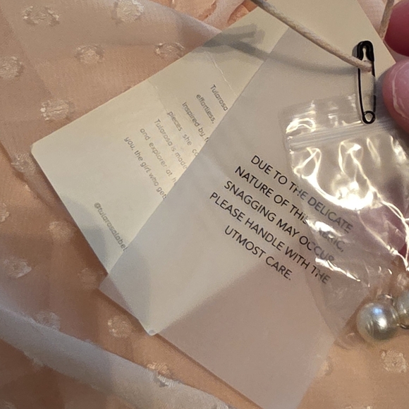 Tularosa New Pink Pearl Accent Dress Size S - Picture 5 of 14